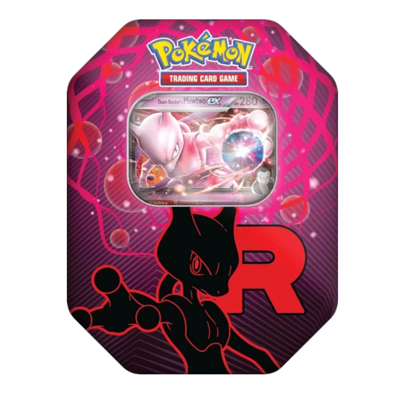 2025 Pokémon Team Rocket Mewtwo Ex Tin Case (EU)
