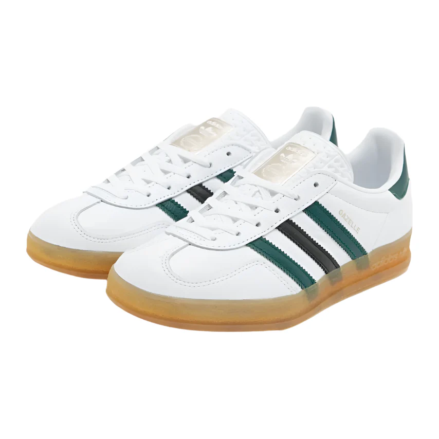 adidas Gazelle Indoor White Collegiate Green (Women's) - Image 2