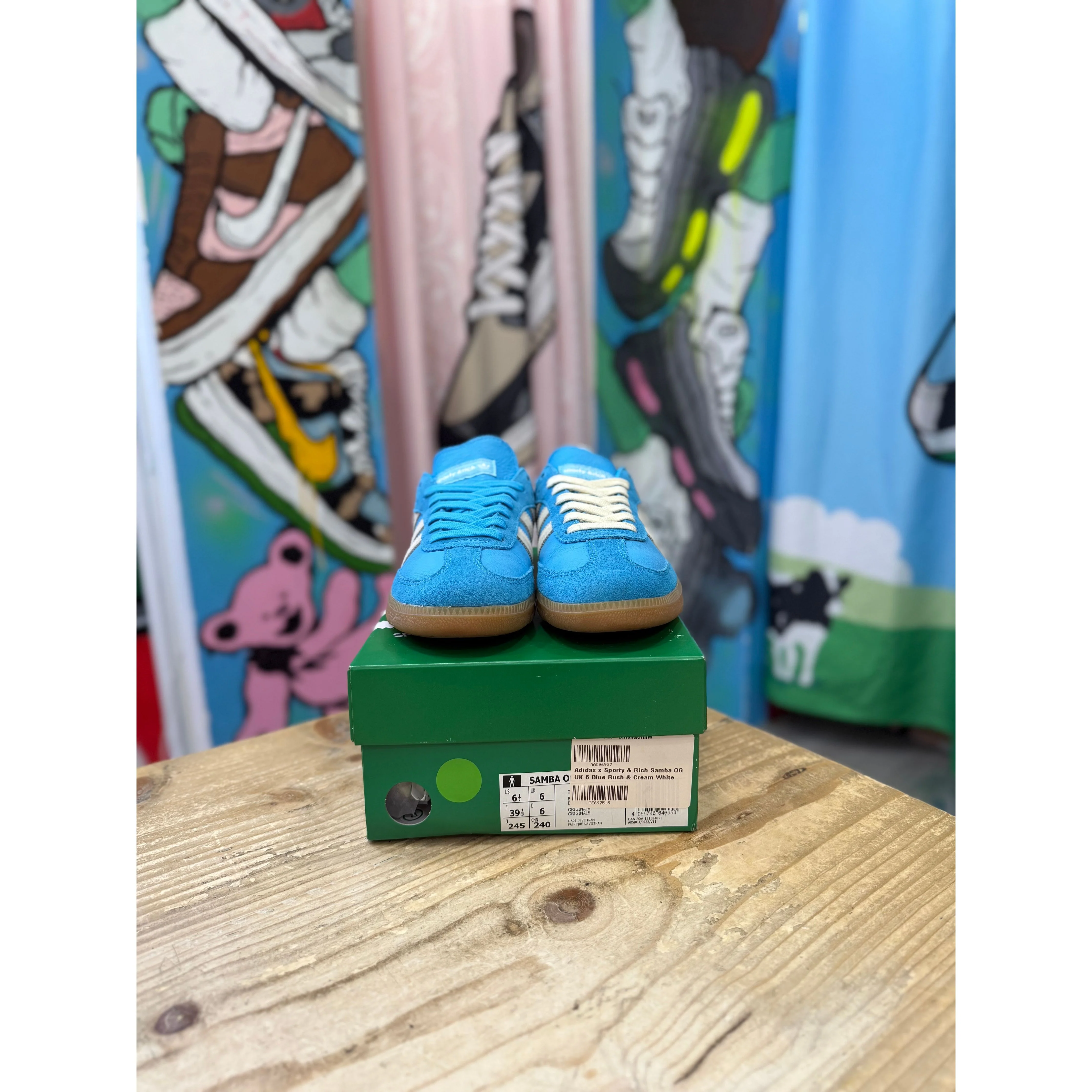 Adidas Samba OG Sporty and Rich Blue Rush UK 6 - Image 2