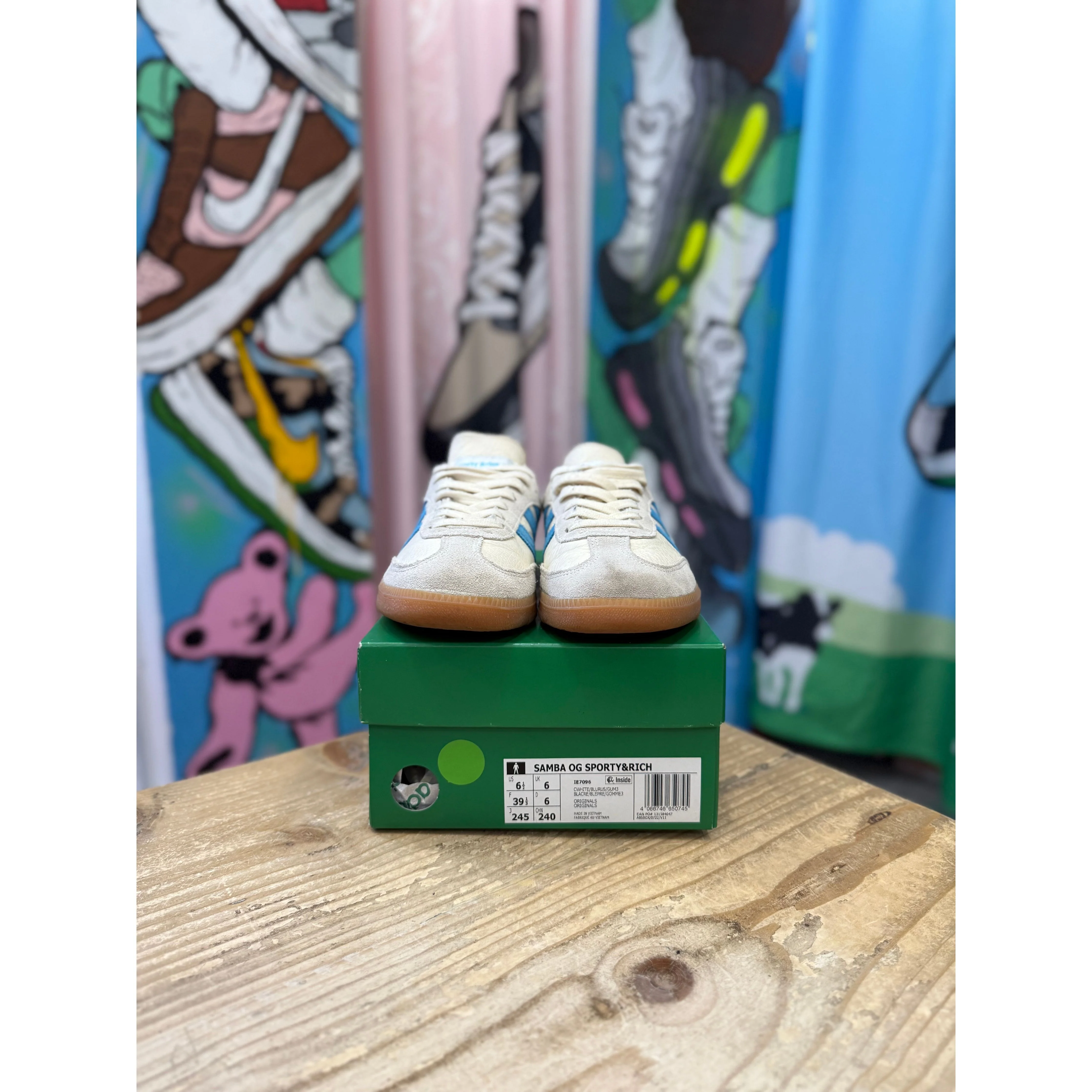 Adidas Samba OG Sporty and Rich Cream Blue UK 6 - Image 2