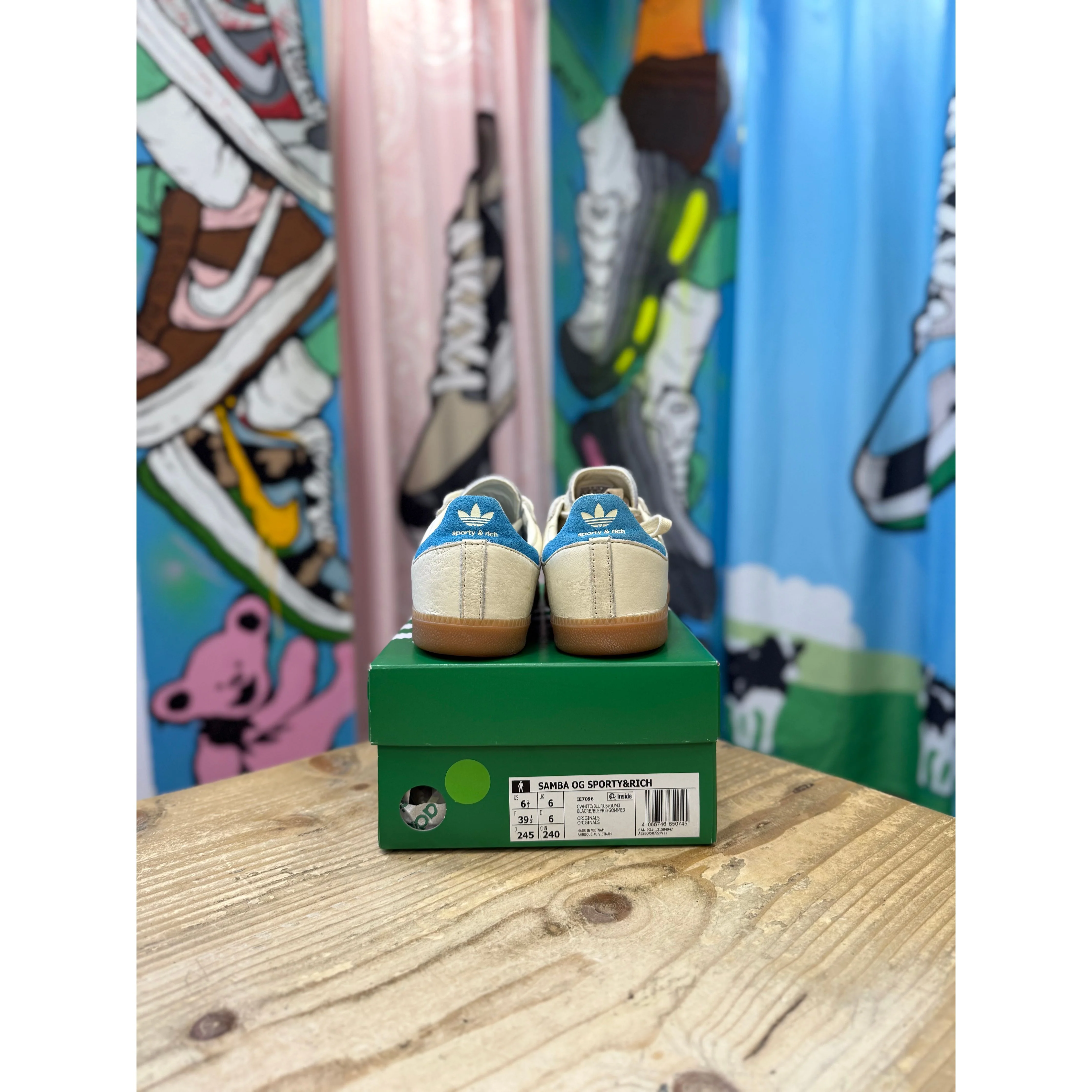 Adidas Samba OG Sporty and Rich Cream Blue UK 6 - Image 4