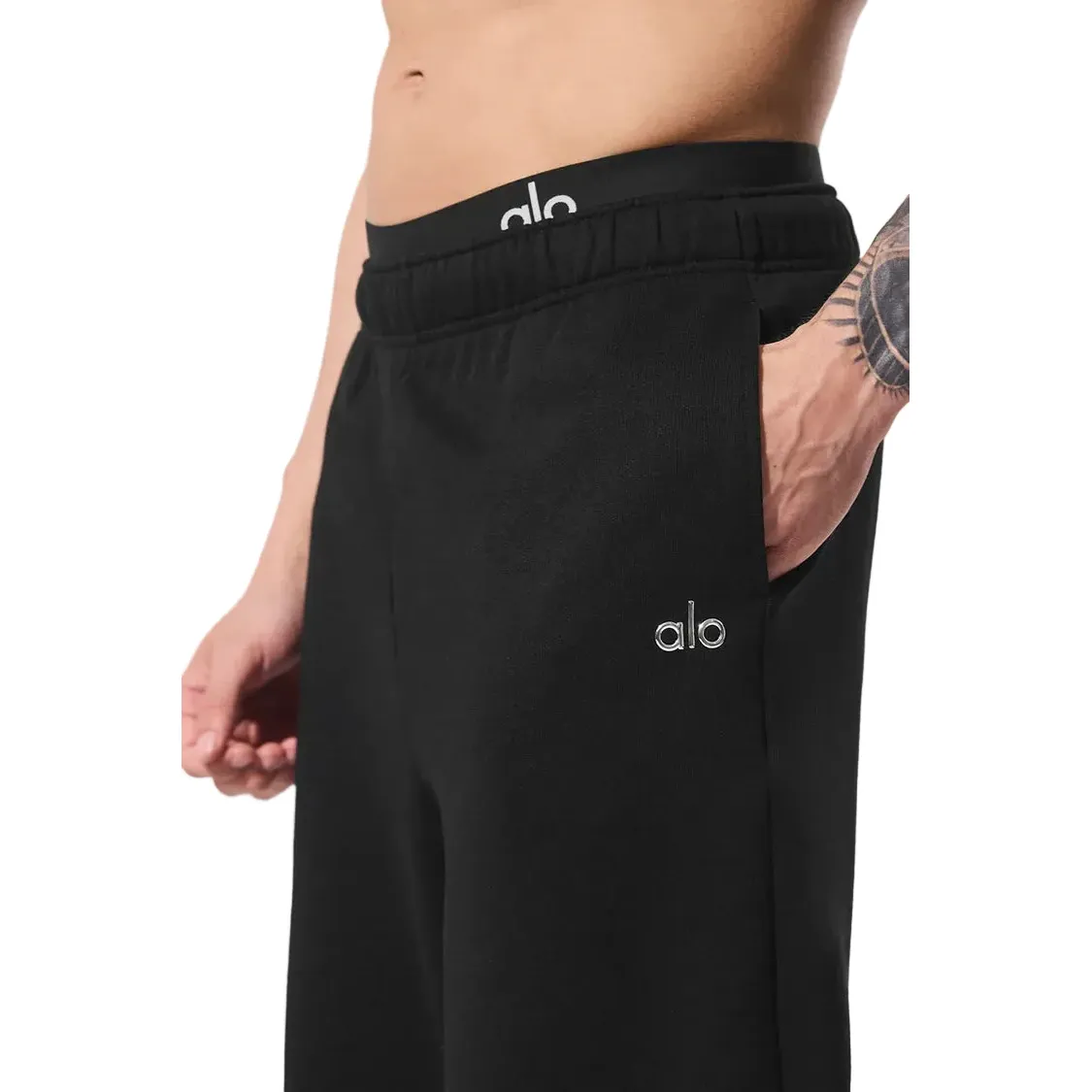 Alo Accolade Straight Leg Sweatpants Black - Image 3