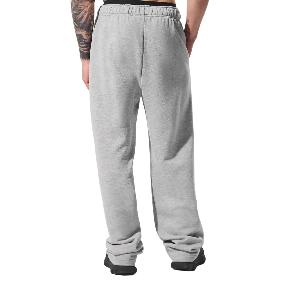 Alo Accolade Straight Leg Sweatpants Heather Grey - Image 3