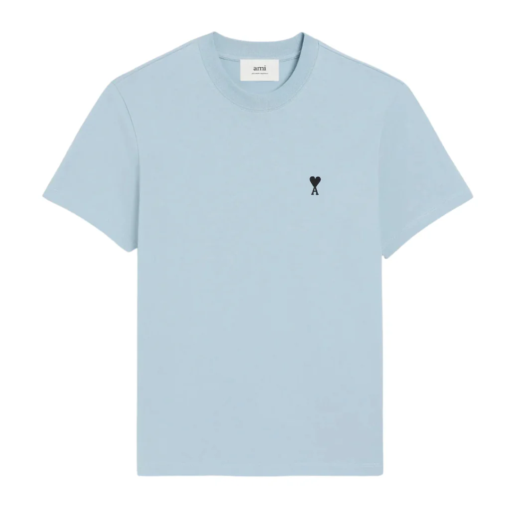 Ami Paris Ami de Coeur Cotton T-Shirt Ciel