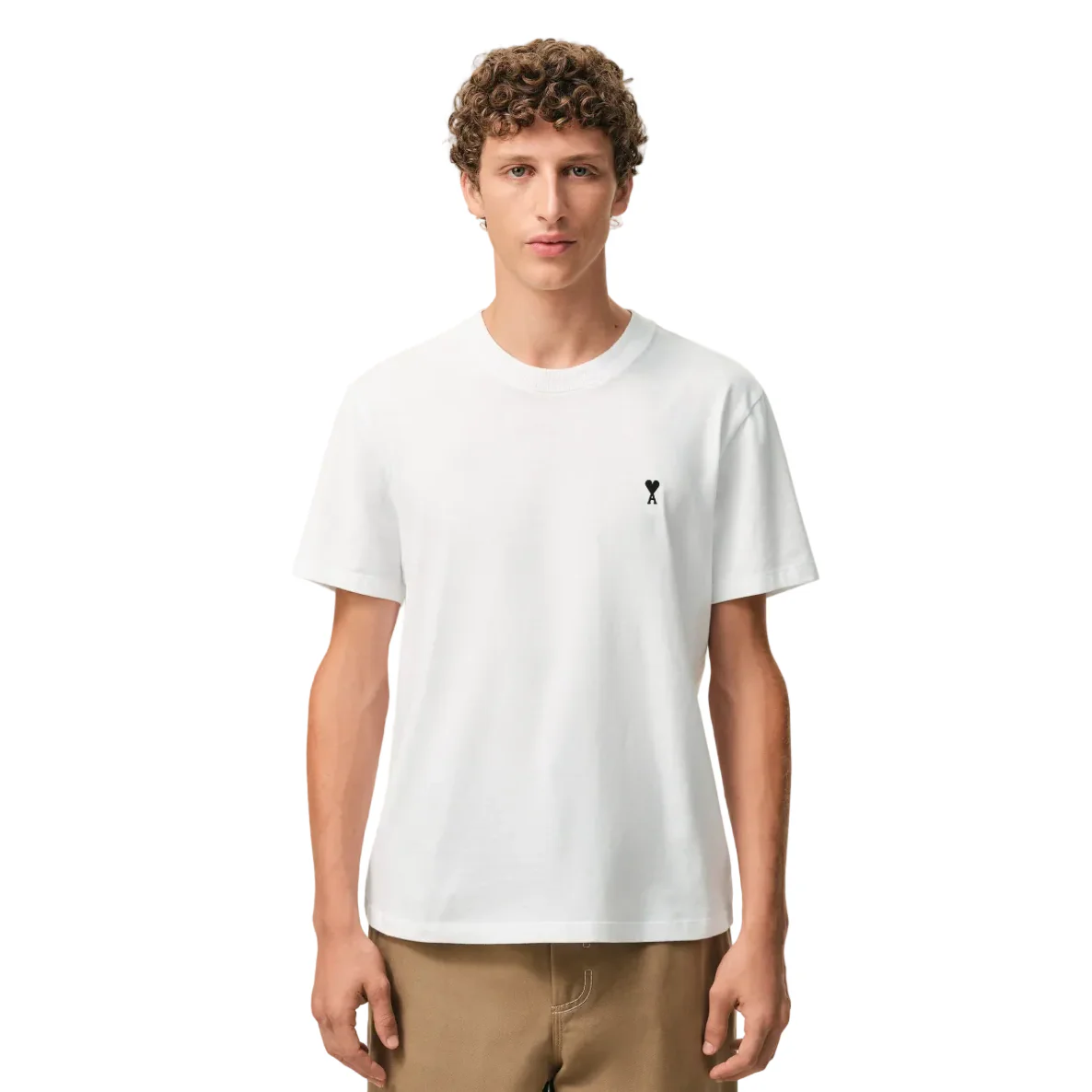 Ami Paris Ami de Coeur Cotton T-Shirt White/Black - Image 3