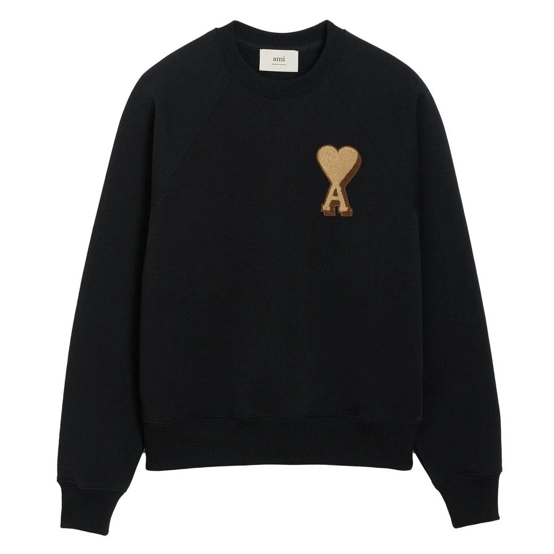 AMI Paris Ami De Coeur Patch Sweatshirt Black