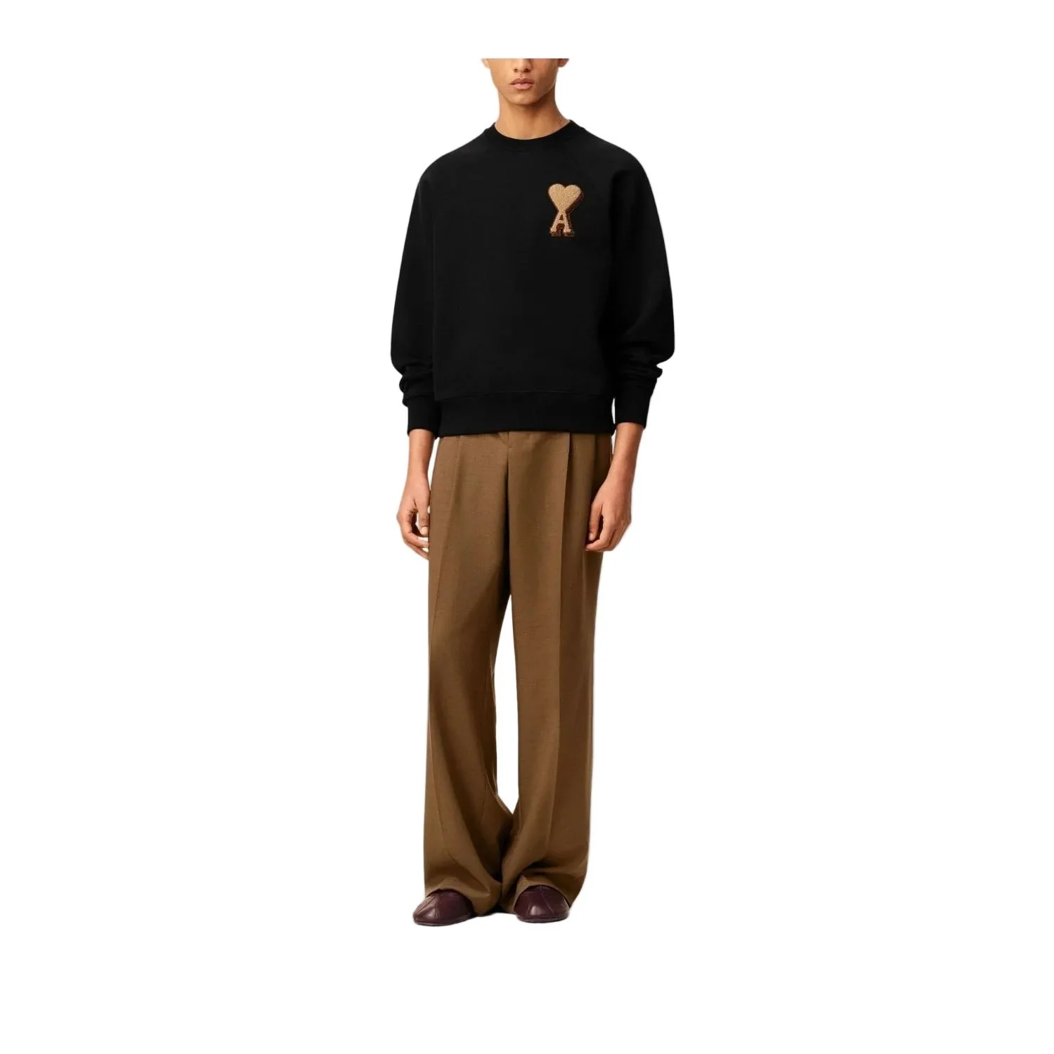 AMI Paris Ami De Coeur Patch Sweatshirt Black - Image 2