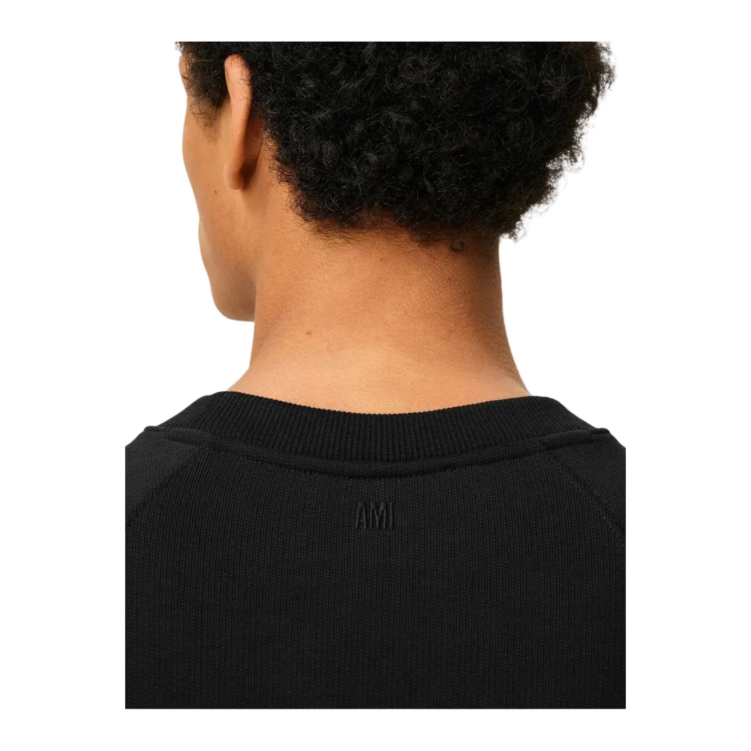 AMI Paris Ami De Coeur Patch Sweatshirt Black - Image 5