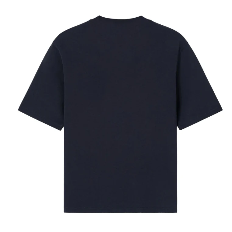 AMI Paris Ami de Coeur Patch T-Shirt Navy Blue - Image 2