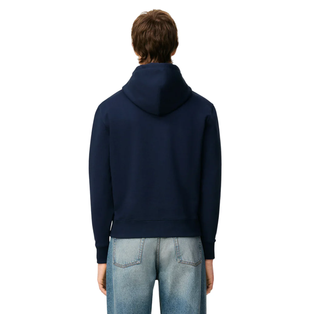 Ami Paris Ami De Coeur Small Logo Hoodie Navy/Red - Image 3