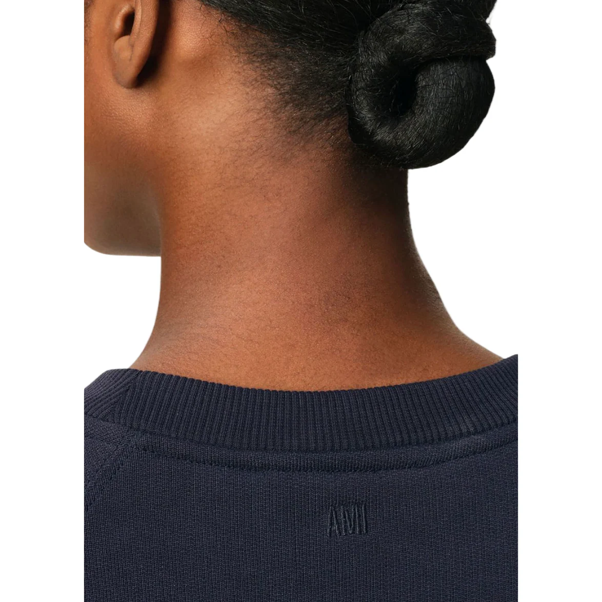 AMI Paris Ami De Coeur Sweatshirt Navy Blue - Image 3