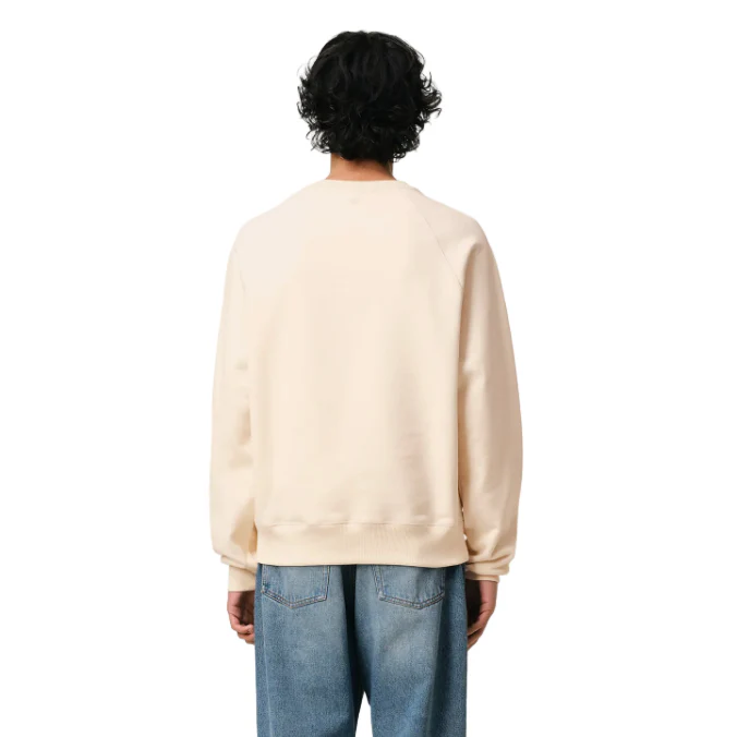 AMI Paris Ami De Coeur Sweatshirt White Cream - Image 4