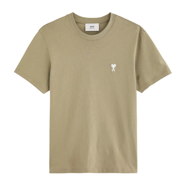 Ami Paris Ami De Coeur T-shirt Khaki