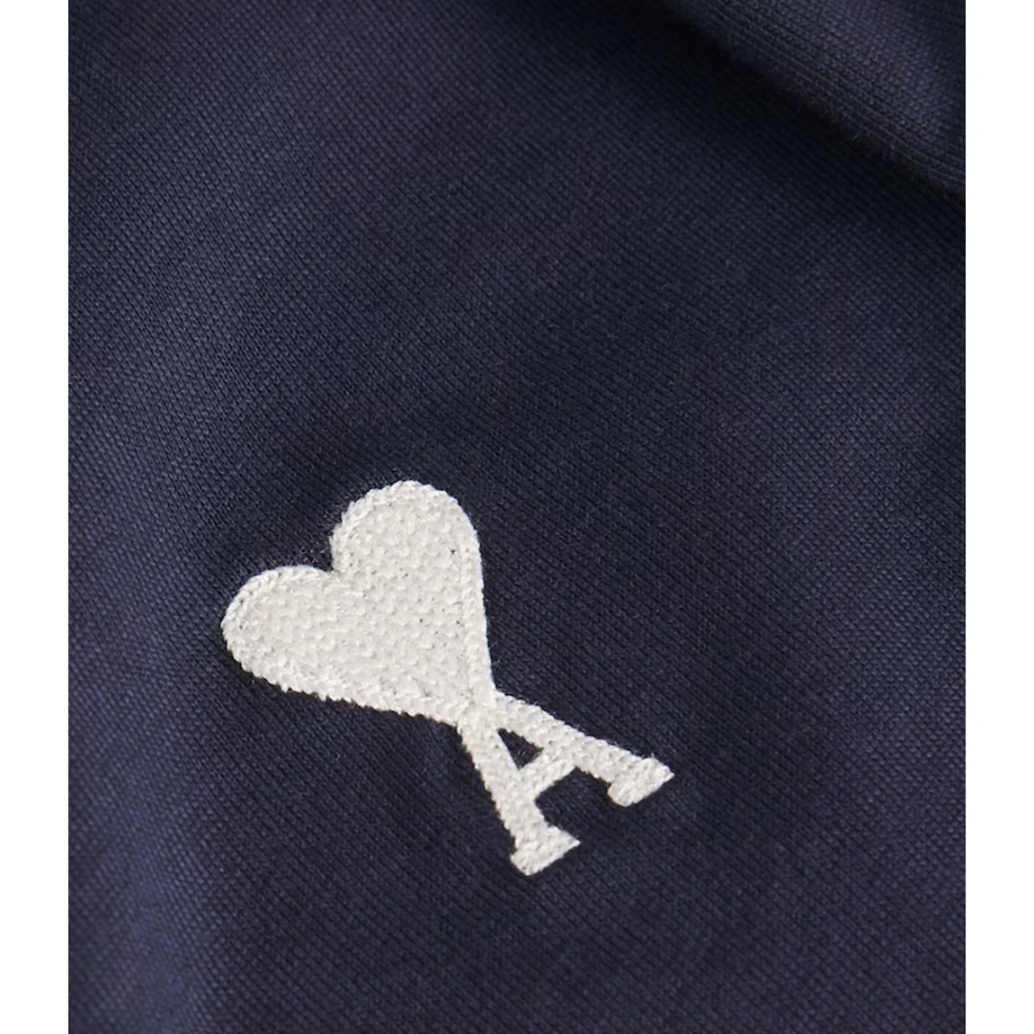 Ami Paris Ami De Coeur T-Shirt Navy - Image 2