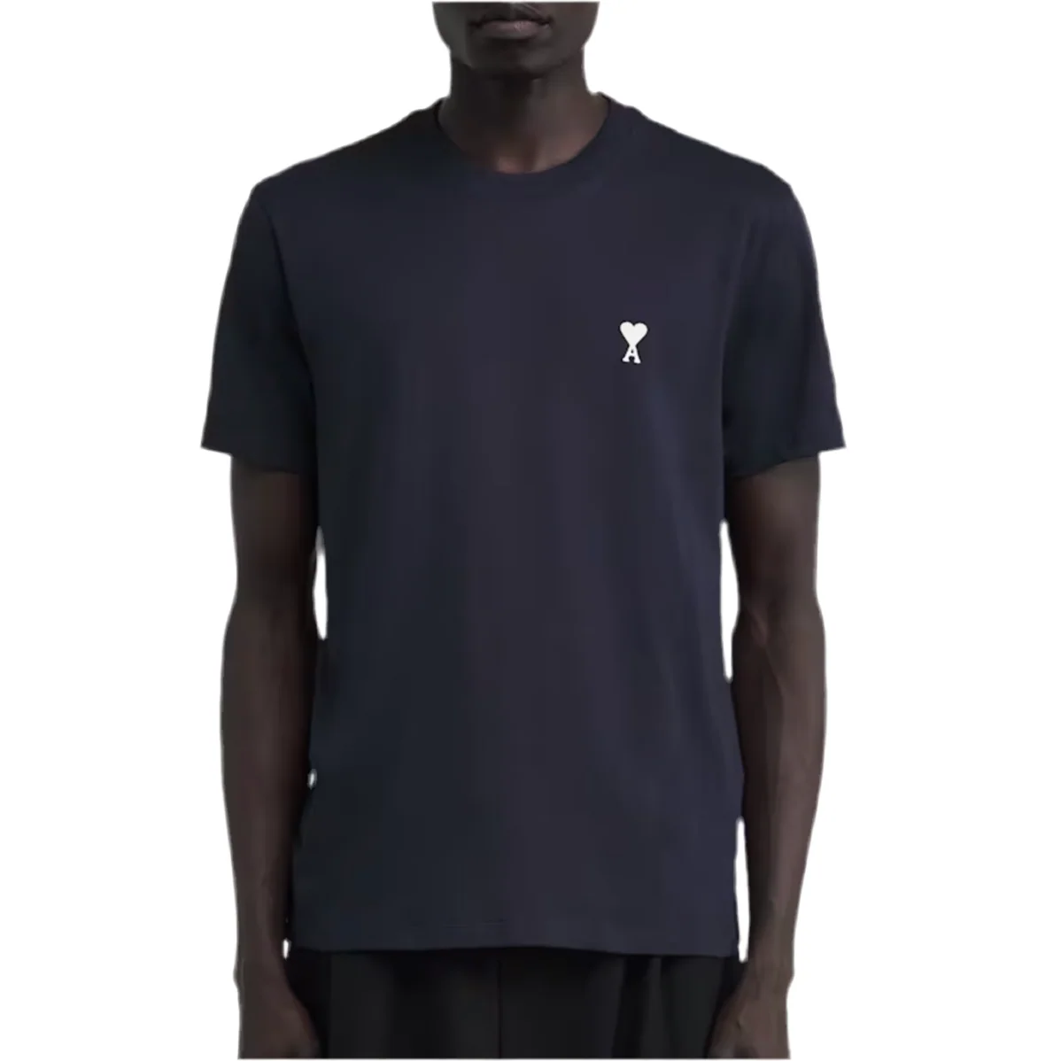 Ami Paris Ami De Coeur T-Shirt Navy - Image 3