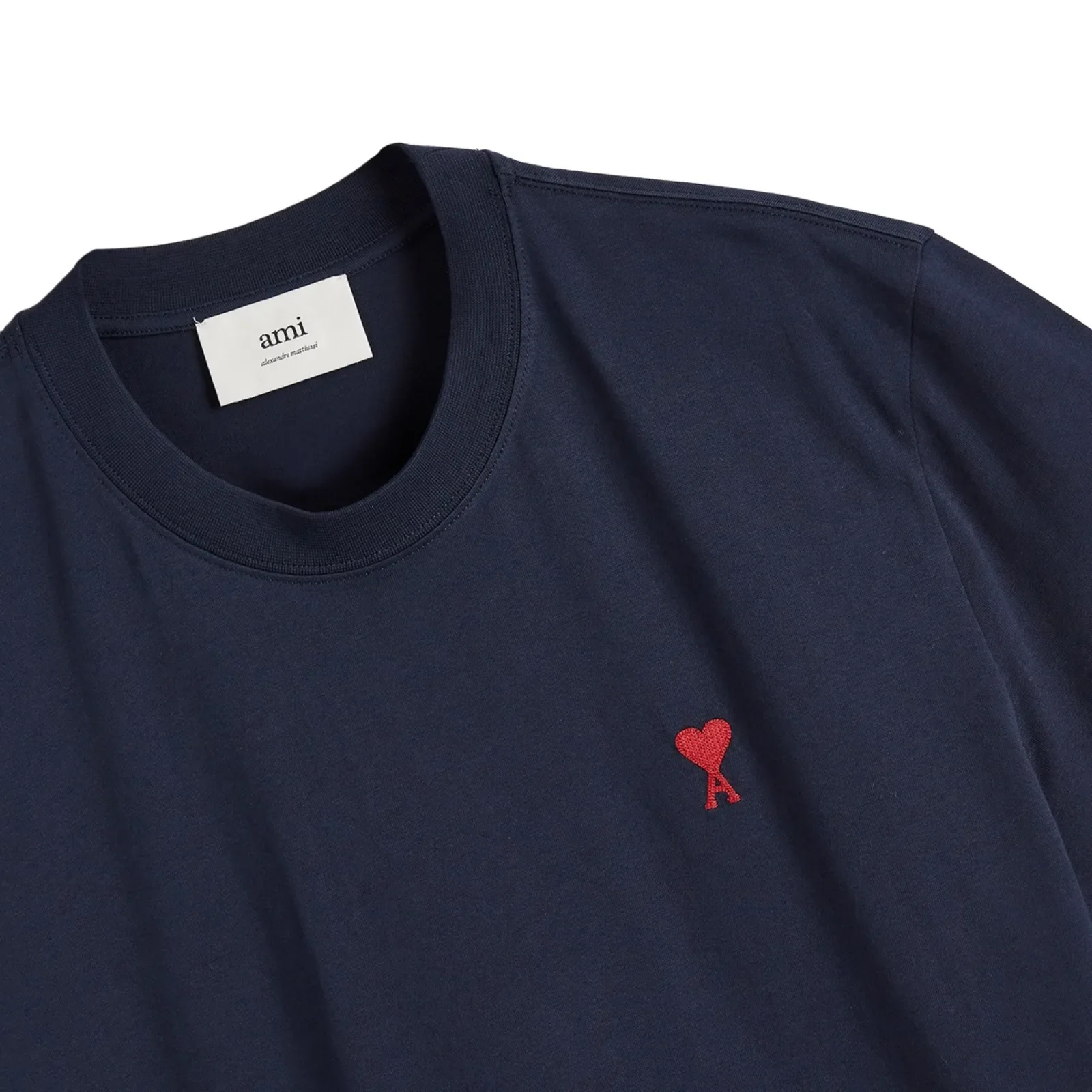Ami Paris Ami De Coeur T-Shirt Navy Red - Image 3