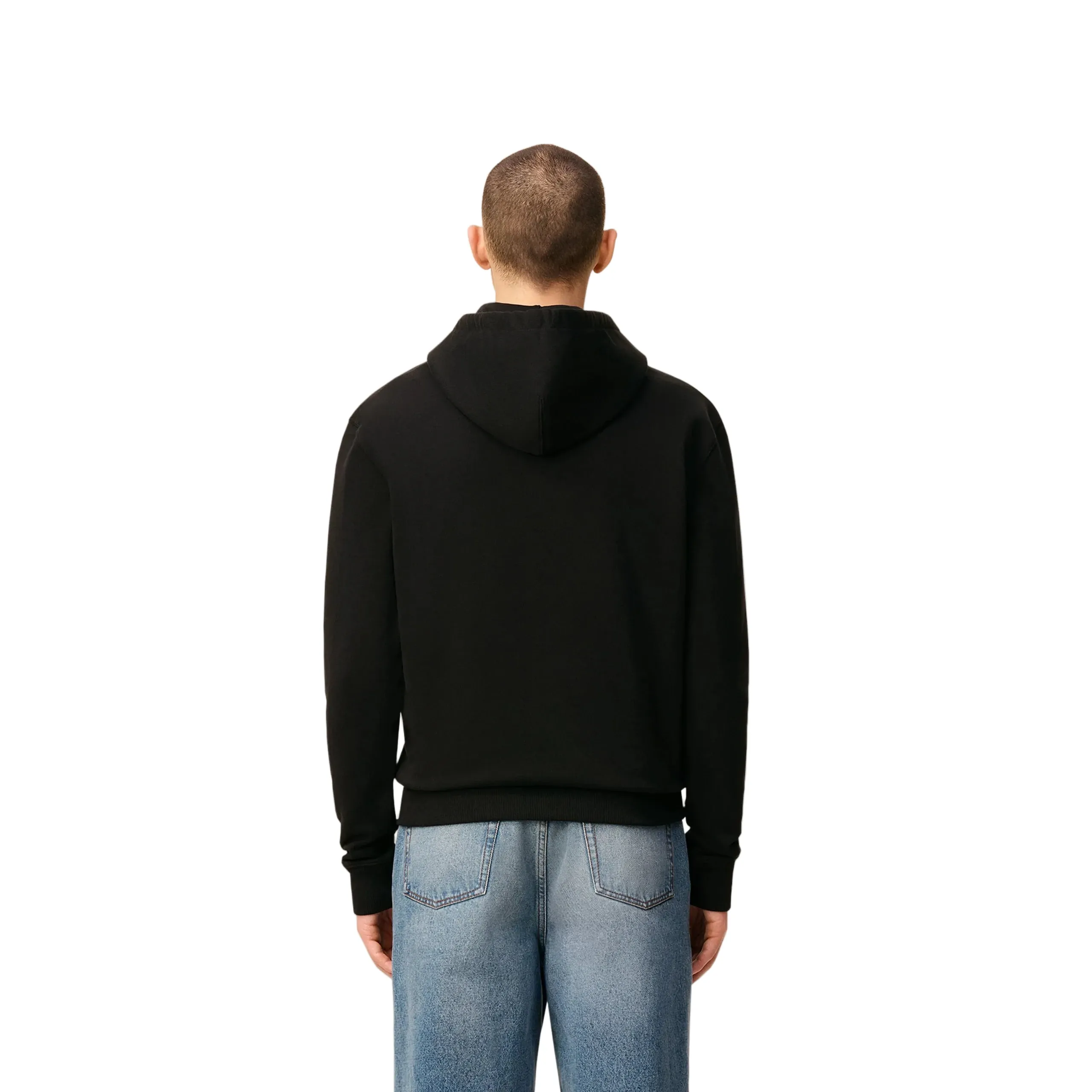 AMI PARIS BLACK COTTON AMI DE COEUR ZIPPED HOODIE - Image 3