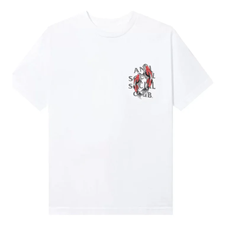 Anti Social Social Club Koi Garden Tee (3M Reflective) White - Image 2