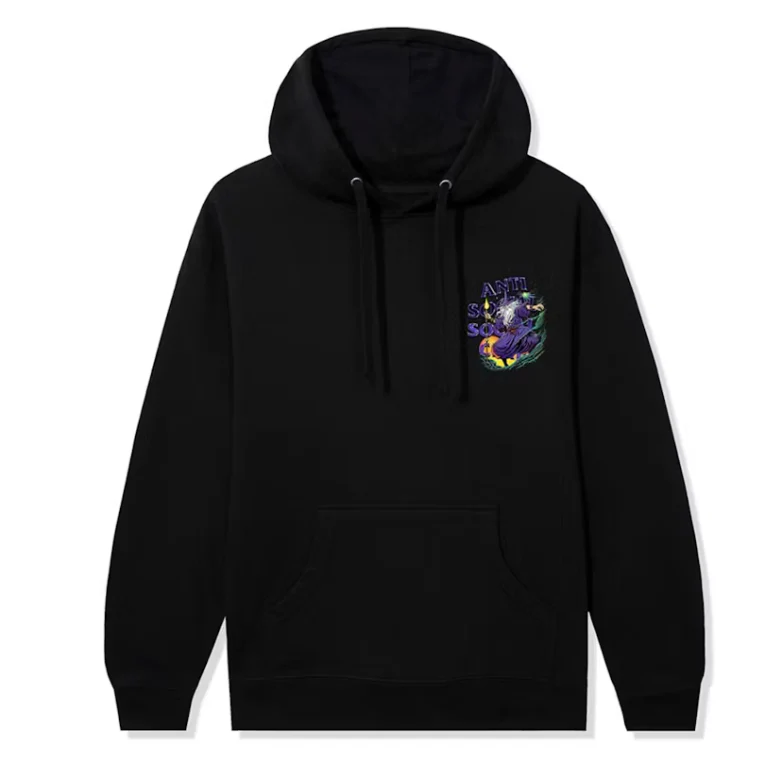 Anti Social Social Club Sleave Hoodie Black - Image 2