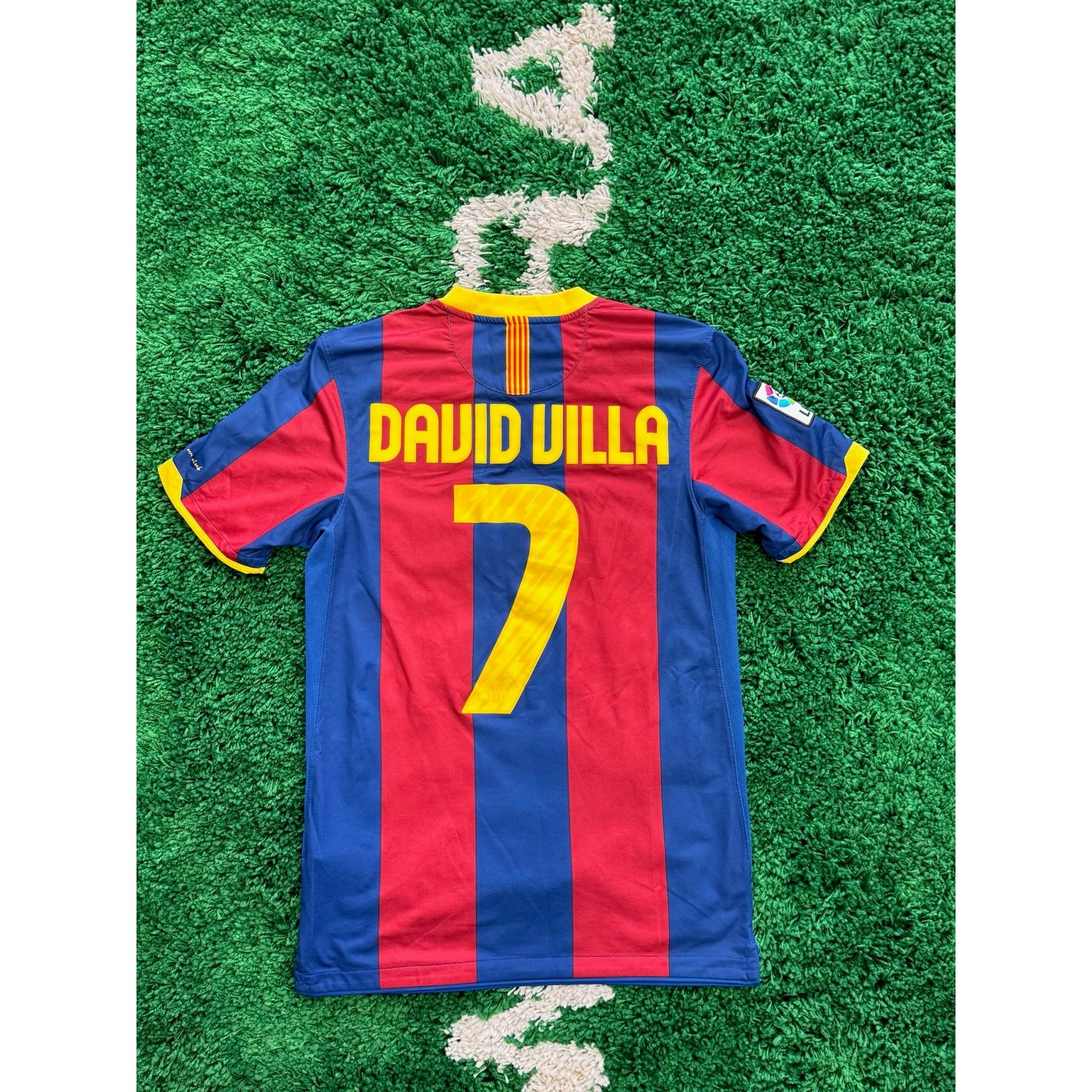 Barcelona Home Shirt 2010-2011 Villa #7 S - Image 2