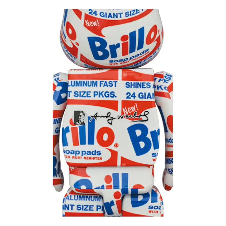 Bearbrick ANDY WARHOL "Brillo" 100% & 400% Set - Image 2