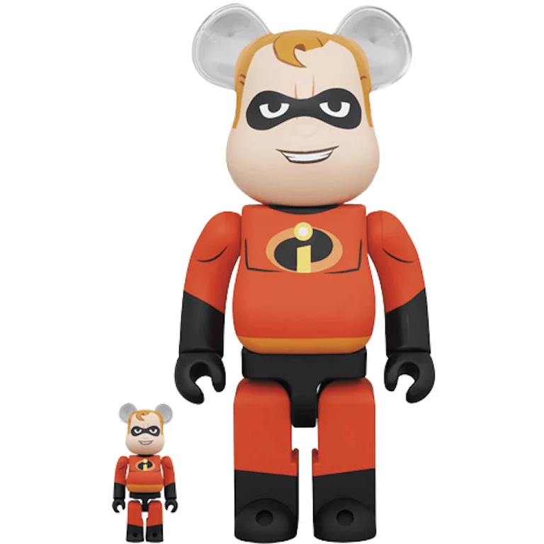 Bearbrick Disney Pixar Mr. Incredible 100% & 400% Set