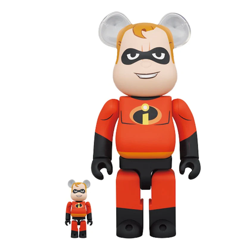 Bearbrick Disney Pixar Mr. Incredible 100% & 400% Set - Image 3