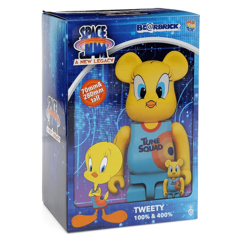 Bearbrick Space Jam: A New Legacy Tweety 100% & 400% Set - Image 2