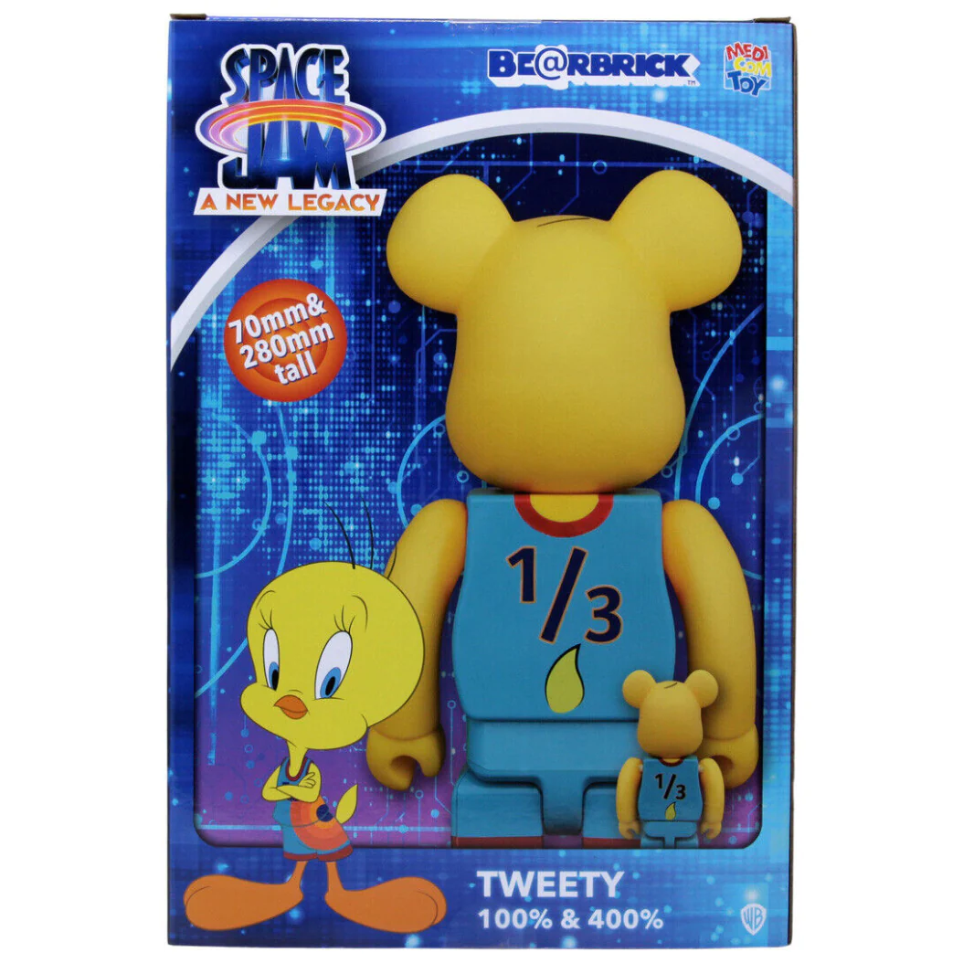 Bearbrick Space Jam: A New Legacy Tweety 100% & 400% Set - Image 3