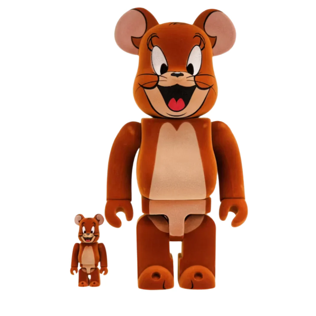 Bearbrick Tom and Jerry: Jerry Flocky 100% & 400% Set - Image 2