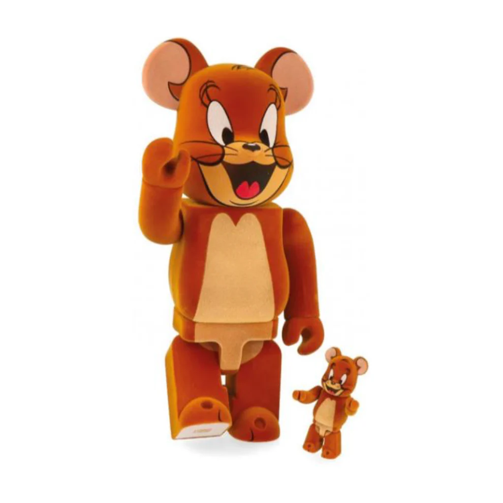 Bearbrick Tom and Jerry: Jerry Flocky 100% & 400% Set - Image 4
