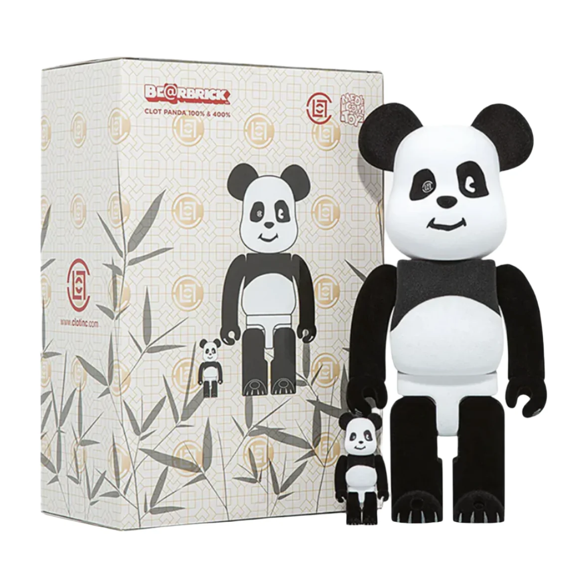 Bearbrick x CLOT Panda 100% & 400% Set - Image 2
