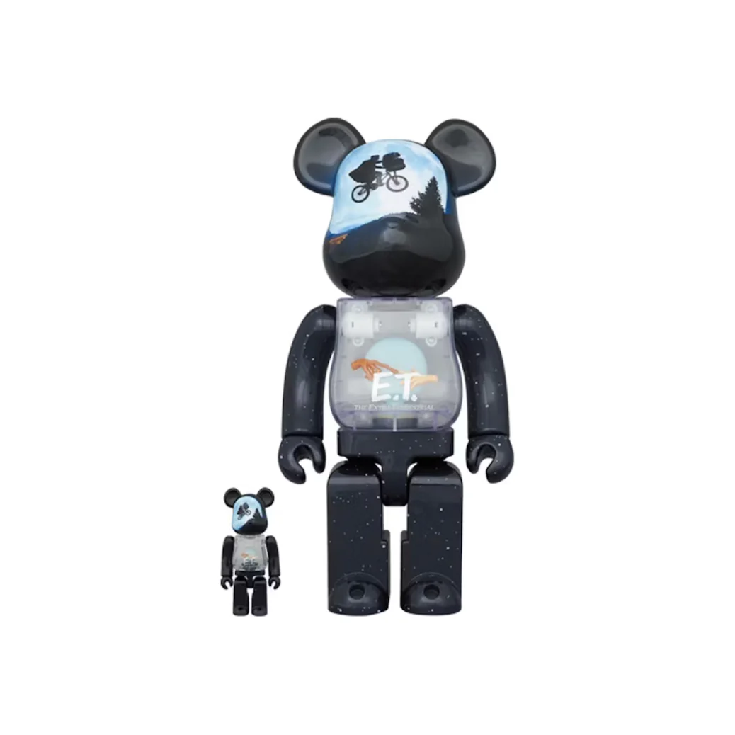 Bearbrick x E.T. Light Up Ver. 100% & 400% Set
