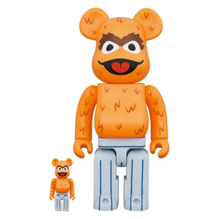 Bearbrick x Sesame Street Oscar the Grouch (The Original Orange Fur Ver.) 100% & 400% Set