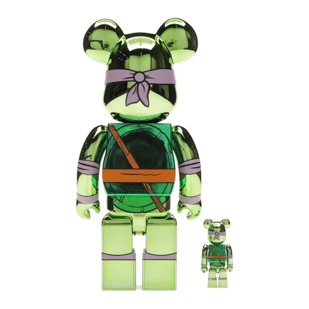 Bearbrick x Teenage Mutant Ninja Turtles Donatello 100% & 400% Set - Image 2