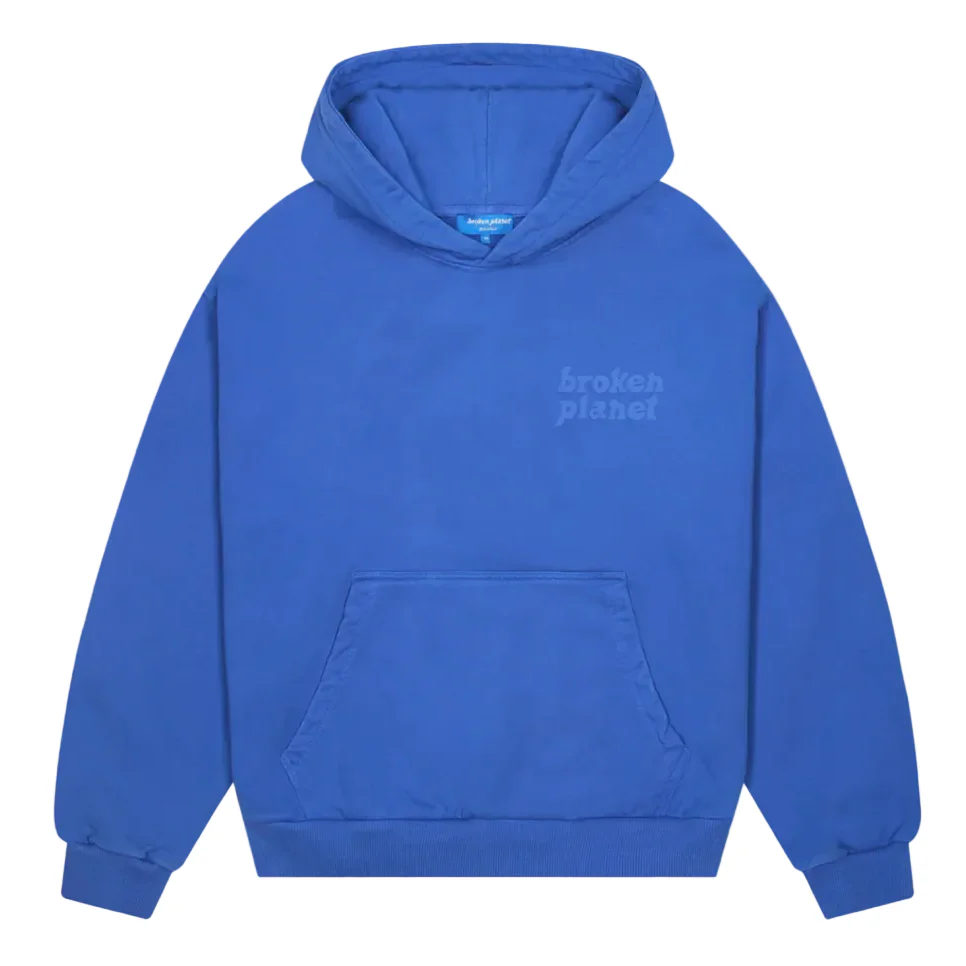 Broken Planet Basics Hoodie Washed Marine Blue