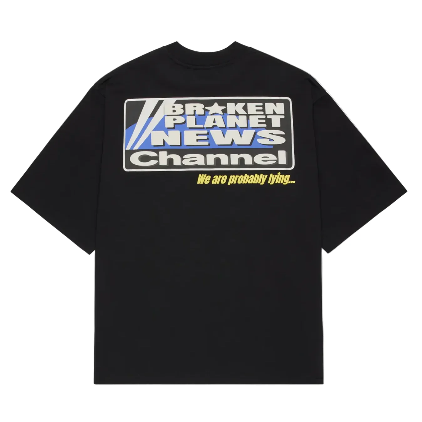 Broken Planet BP News T-Shirt Midnight Black - Image 2
