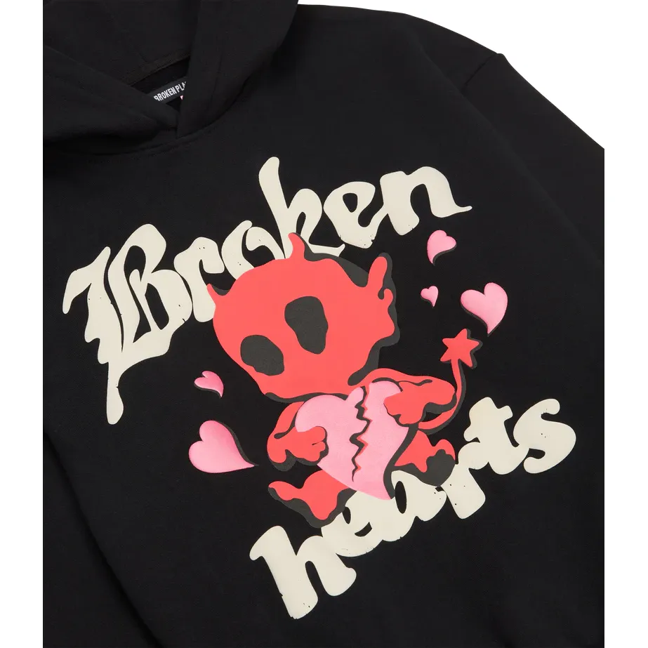 Broken Planet Broken Hearts Hoodie Midnight Black - Image 3