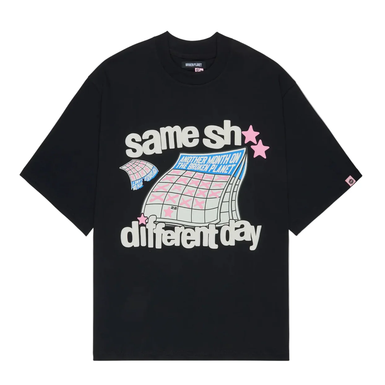 Broken Planet Different Day Midnight Black T Shirt