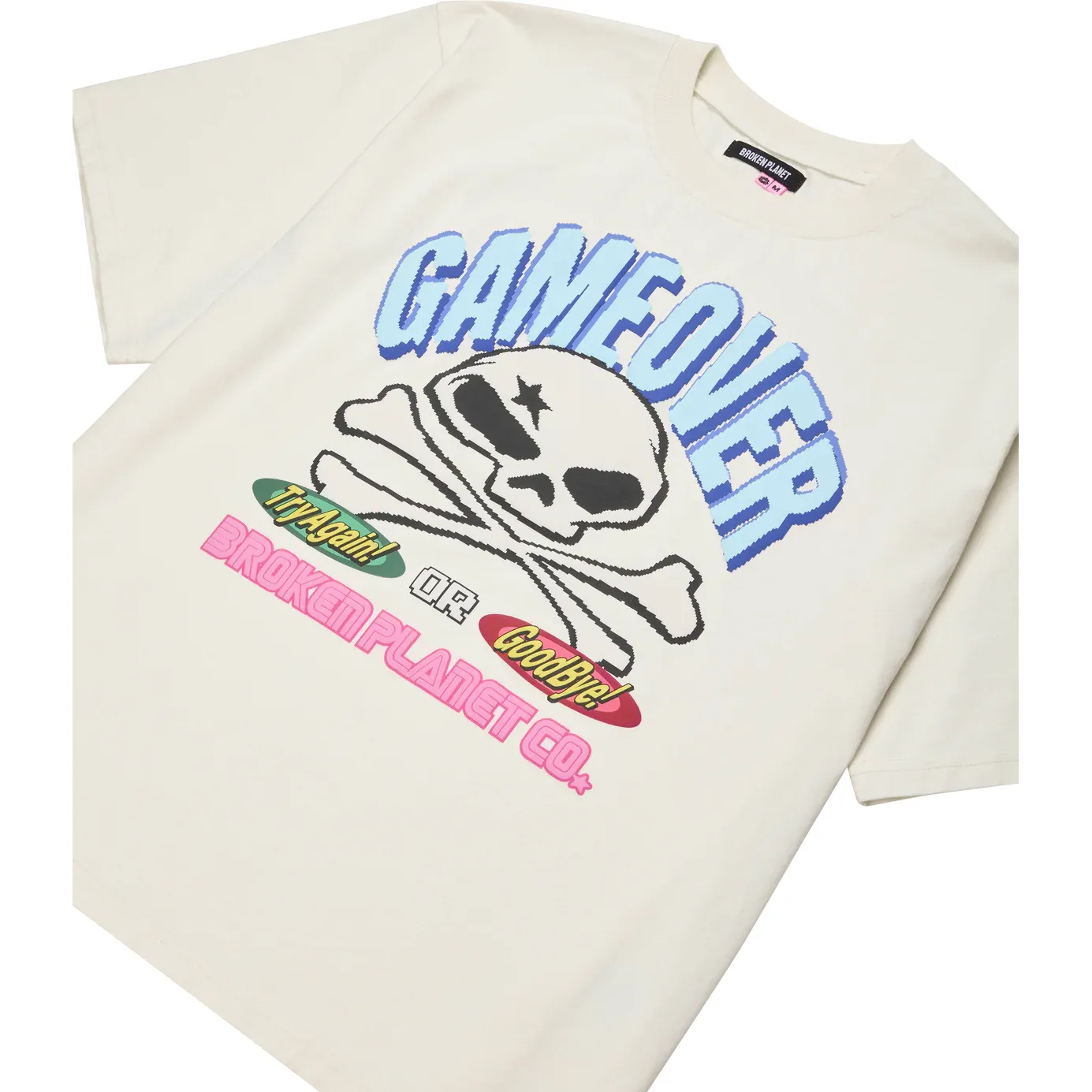 Broken Planet Game Over Tee Vanilla White - Image 2