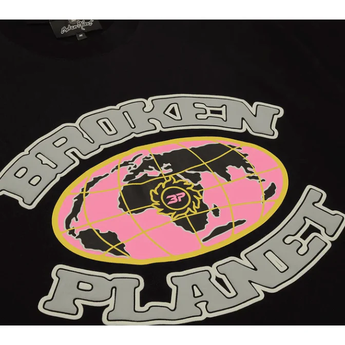 Broken Planet Market Grid T-Shirt Midnight Black - Image 3