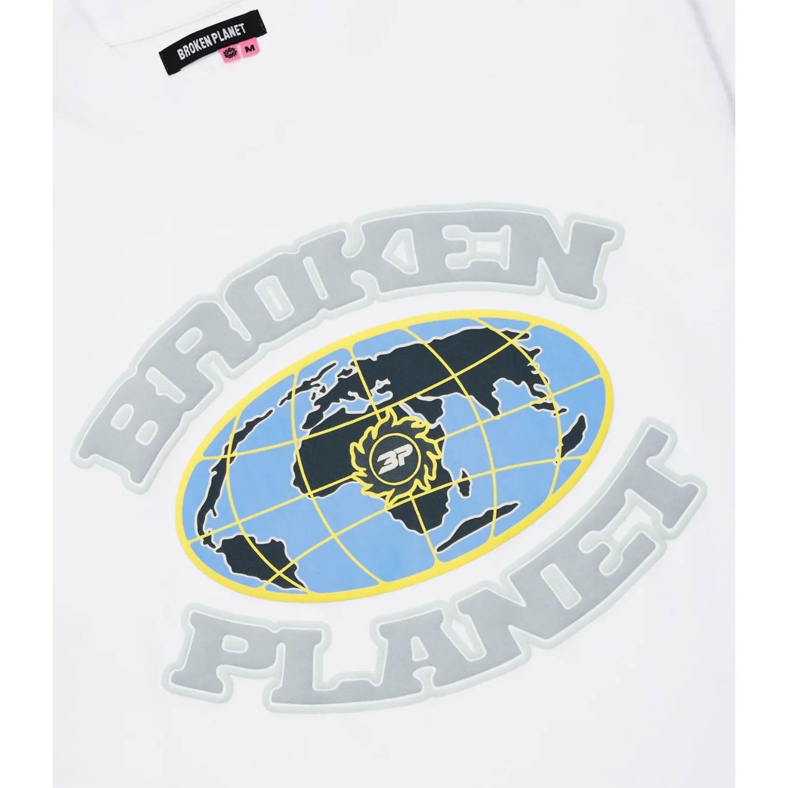 BROKEN PLANET GRID TEE WHITE - Image 3