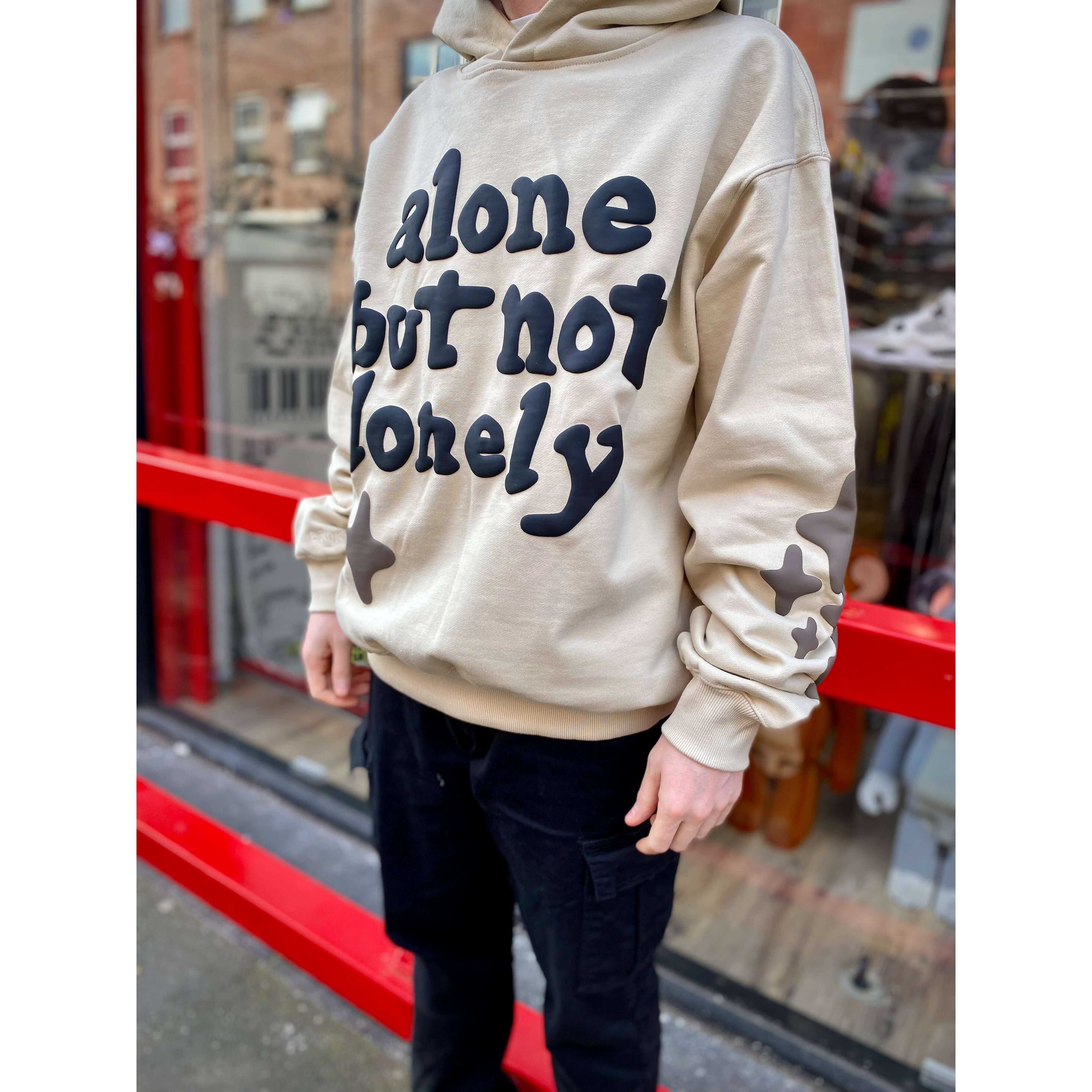 Broken Planet Market Alone But Not Lonely Hoodie White - Image 2