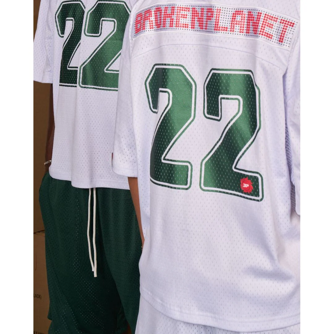 Broken Planet Market Billboard Football Jersey Snow White - Image 4