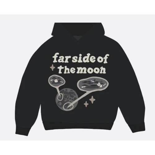 Broken Planet Market Far Side Of The Moon Hoodie - Soot Black - Image 3