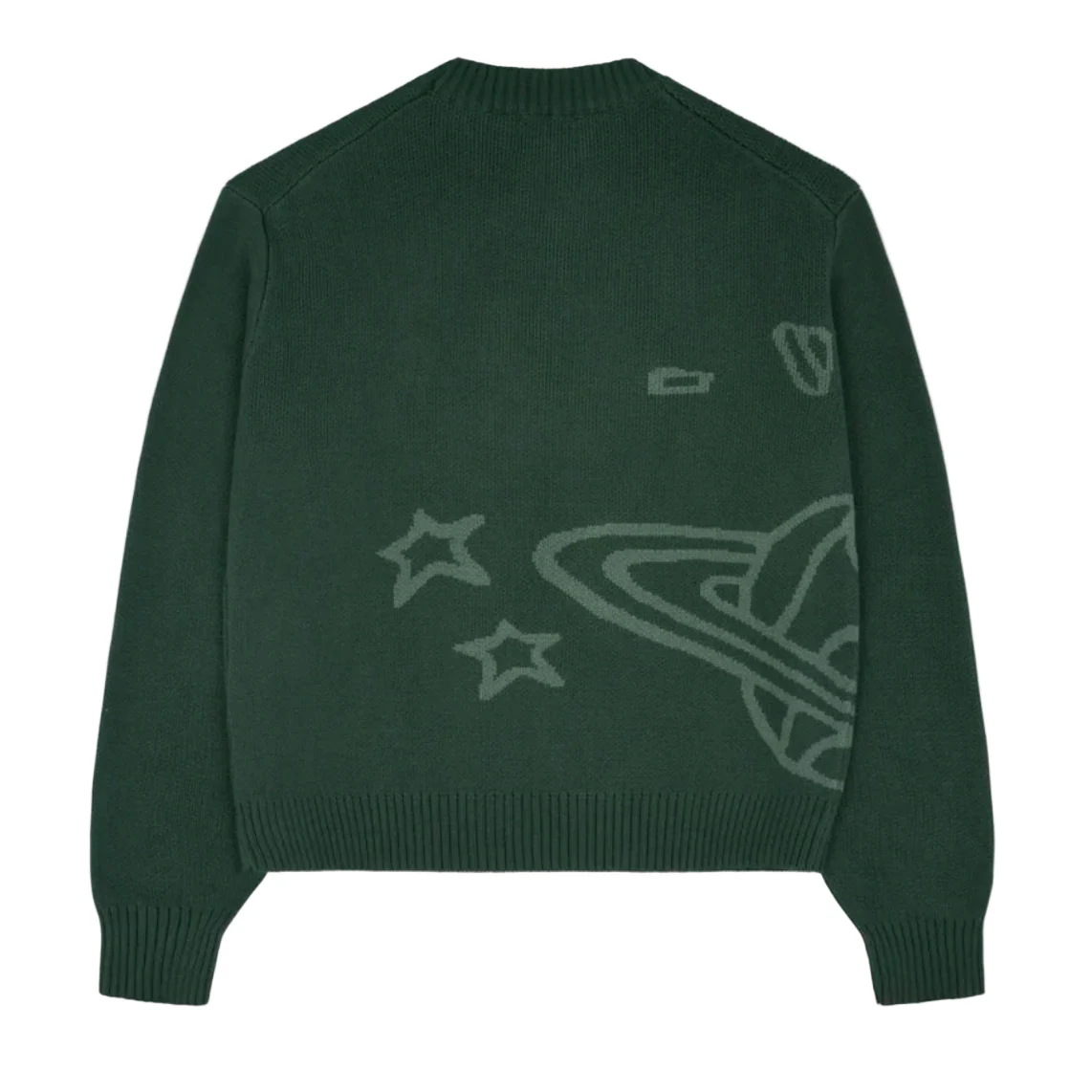 Broken Planet Market Knit Sweater Forest Green - Image 2