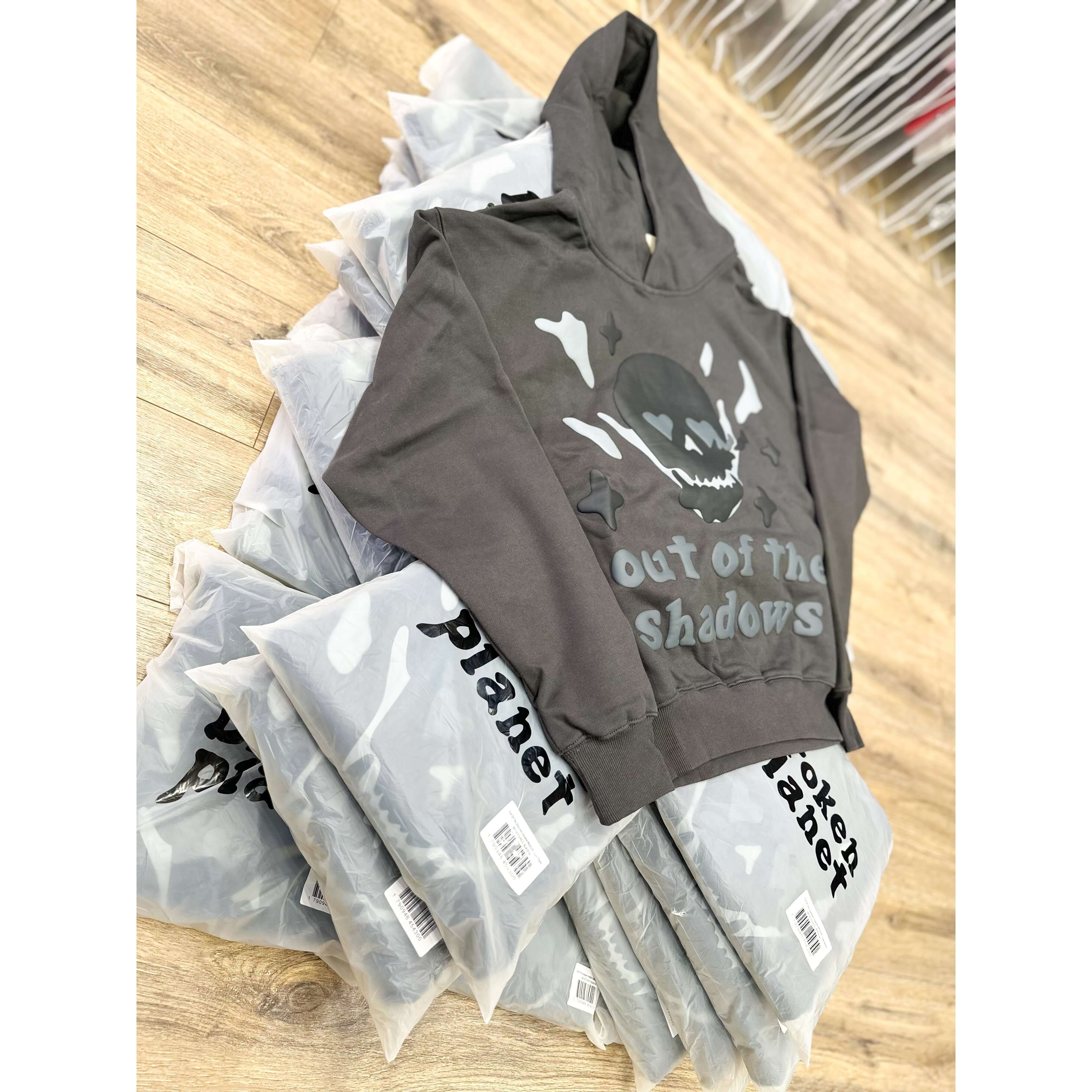 Broken Planet Market Out of the Shadows Hoodie Soot Black - Image 2