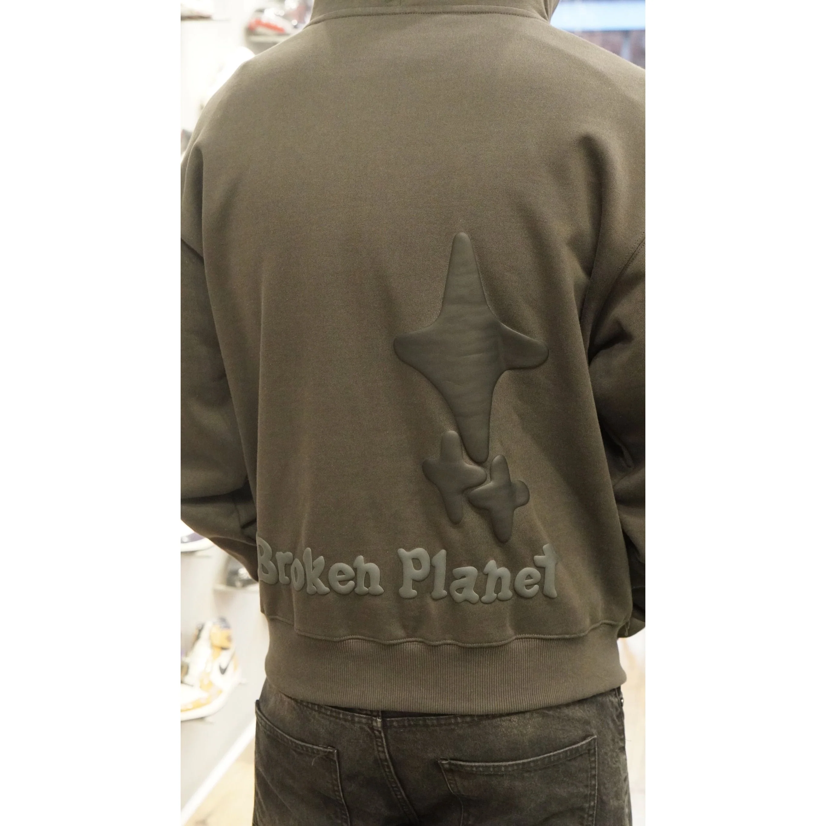 Broken Planet Market Out of the Shadows Hoodie Soot Black - Image 3
