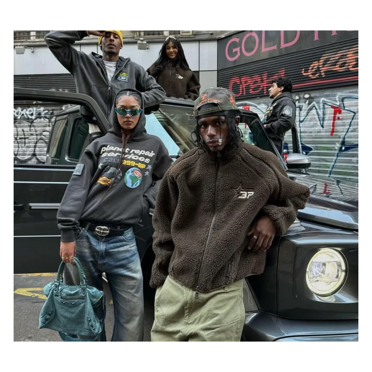 Broken Planet Market Planet Repair Services Hoodie Soot Black - Image 4