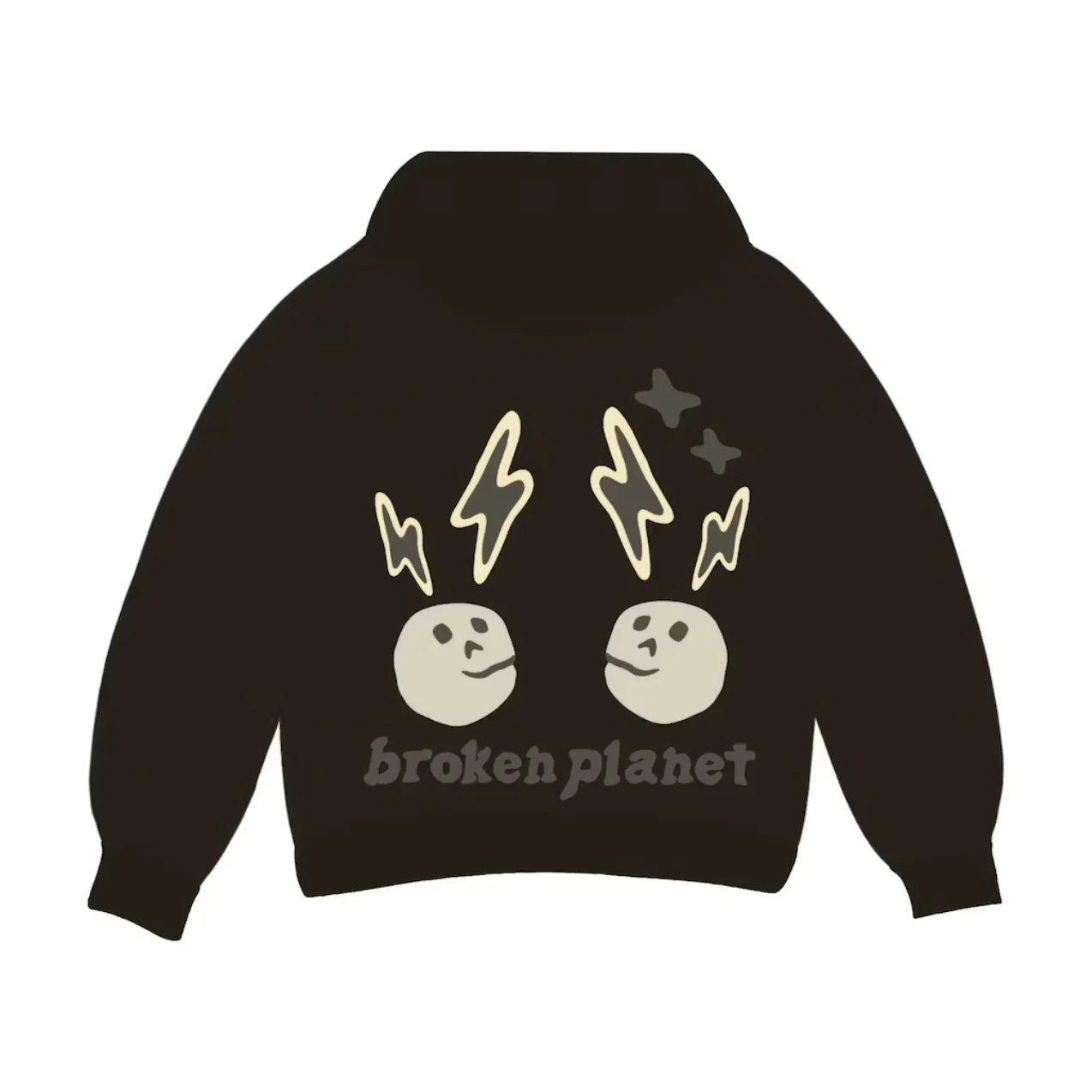 Broken Planet Market Shift of Energy Hoodie Dark Brown - Image 2